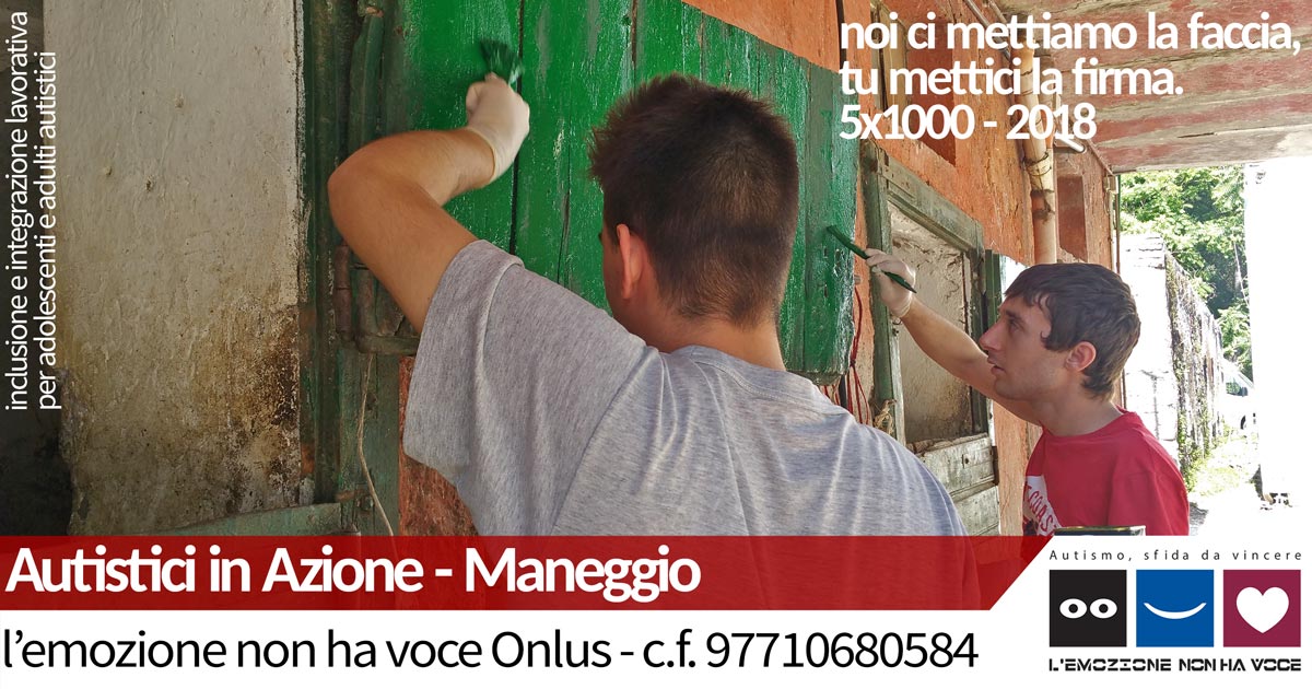 l'emozione non ha voce Onlus | Autistici in Azione - Maneggio | 5x1000 2018